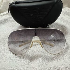 Emporio Armani White and Gray Sunglasses